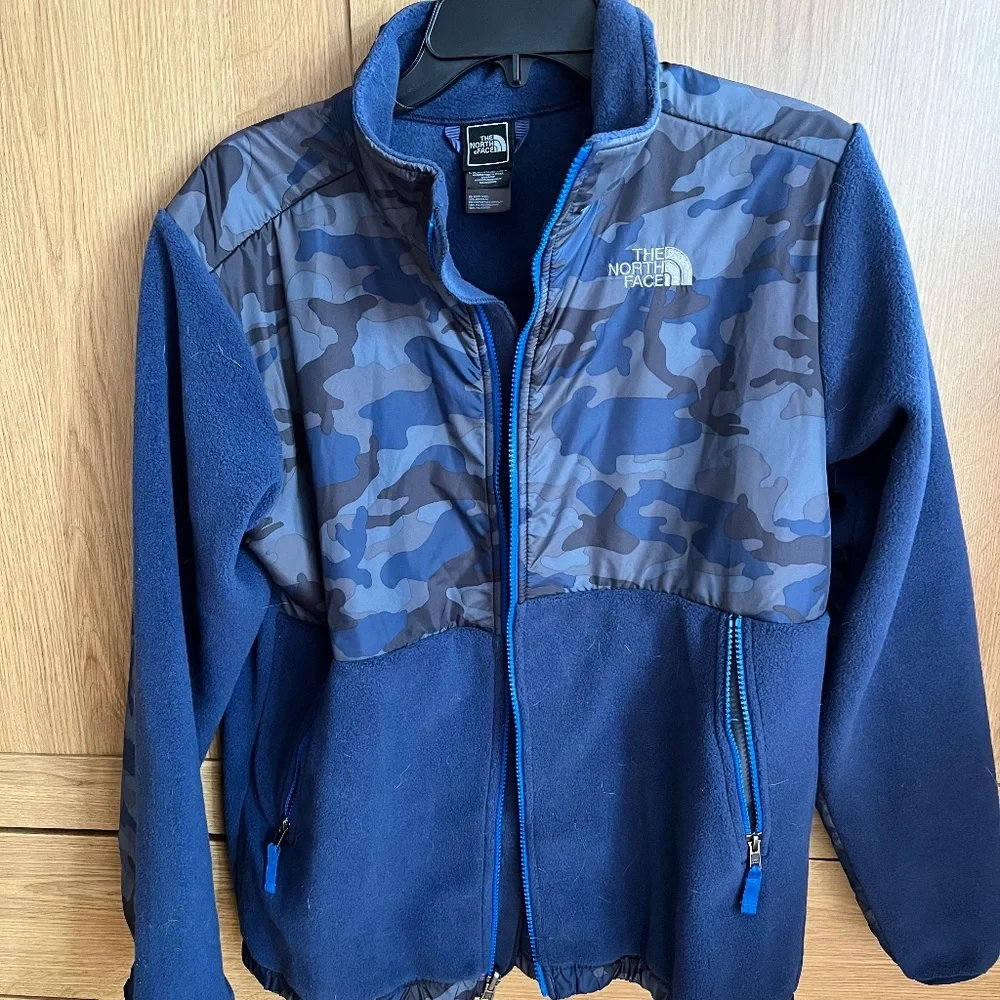 Big Boys Youth The North Face Navy Camouflage Fleece